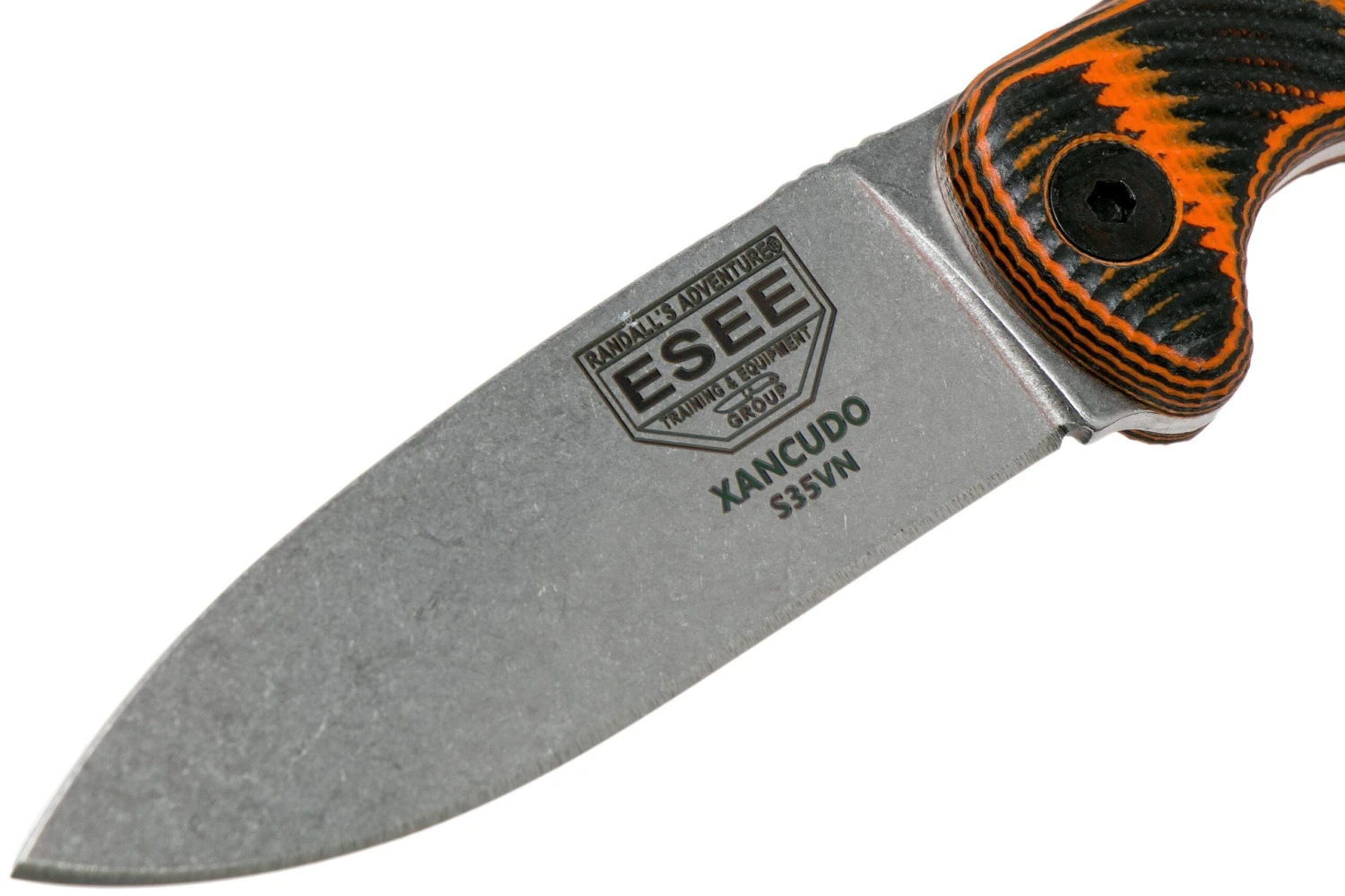ESEE Xancudo S35VN Black-Orange G10 Con Agujero XAN1-006 Cuchillo Fijo 3 ESEE Xancudo S35VN Black-Orange G10 Con Agujero XAN1-006 Cuchillo Fijo - Imagen 3