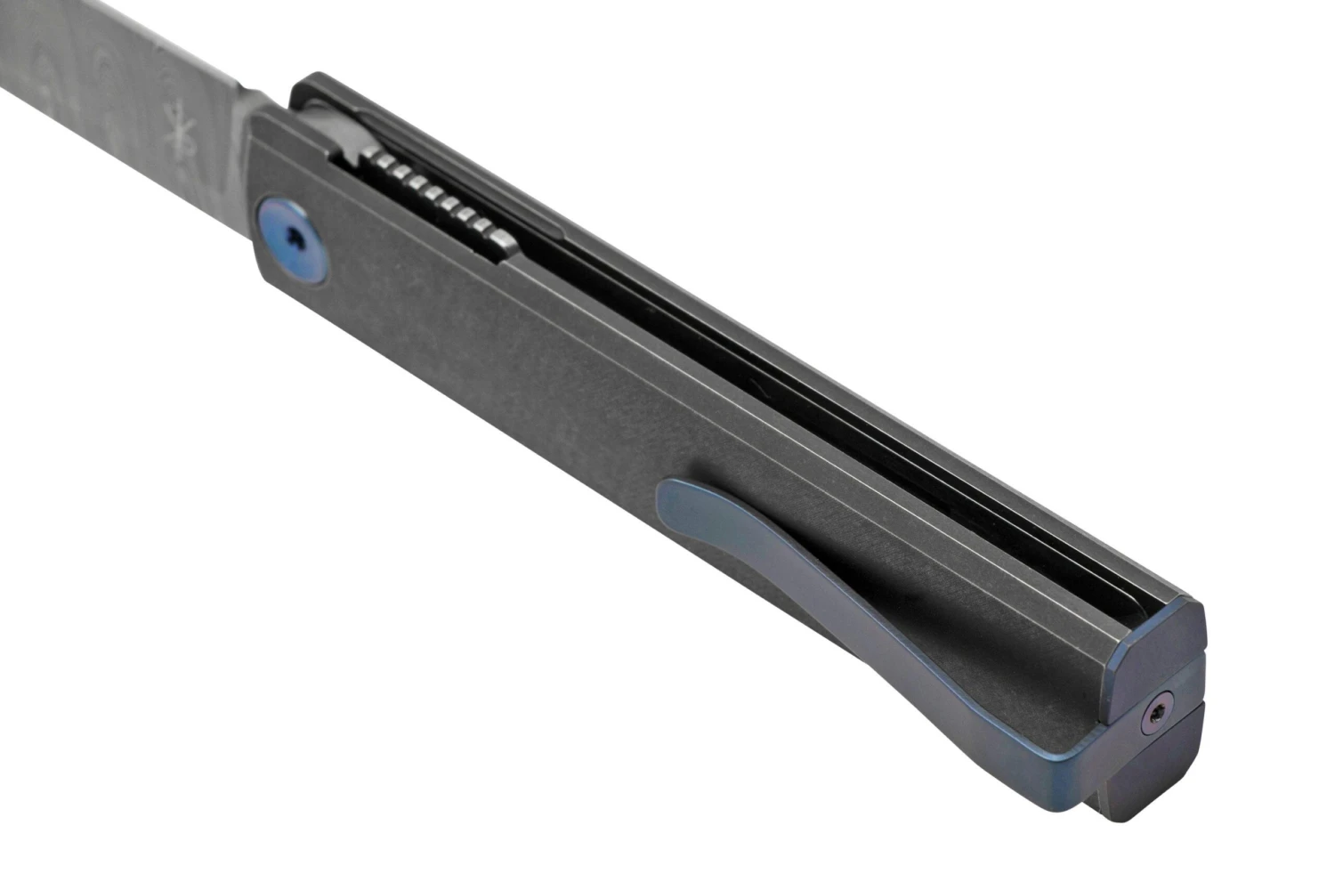 Fox Knives Chnops, FX-543 DBL, Black Titanium, Damasteel Gysinge Navaja, Diseño Riccardo Gobbato 4 Fox Knives Chnops, FX-543 DBL, Black Titanium, Damasteel Gysinge Navaja, Diseño Riccardo Gobbato - Imagen 4