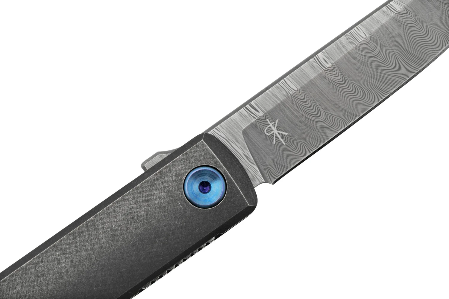 Fox Knives Chnops, FX-543 DBL, Black Titanium, Damasteel Gysinge Navaja, Diseño Riccardo Gobbato 5 Fox Knives Chnops, FX-543 DBL, Black Titanium, Damasteel Gysinge Navaja, Diseño Riccardo Gobbato - Imagen 5