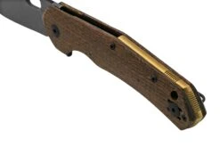 GiantMouse ACE Jutland Burlap Canvas Micarta PVD Vanadis 4E, Navaja -Tienda De Cuchillos GM JL BURLAP MICARTA 07 giantmouse