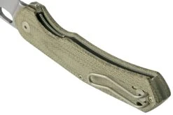 GiantMouse ACE Jutland Green Canvas Micarta Navaja, Ansø En Voxnaes Diseño -Tienda De Cuchillos GM JL GCM 06 giantmouse