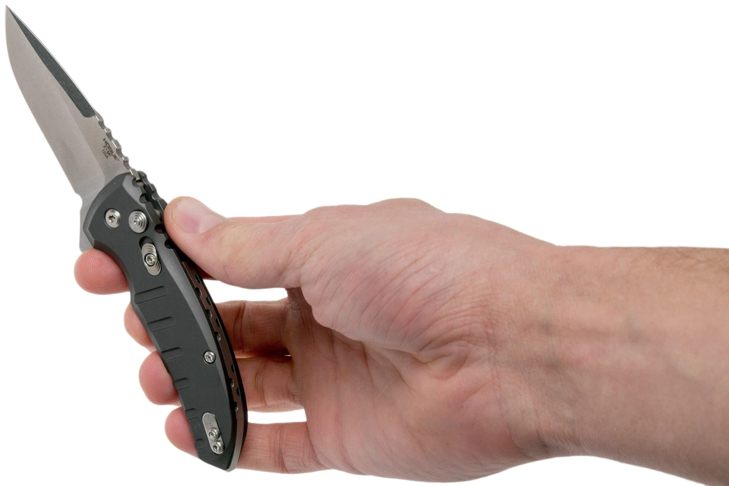 Hogue X1 Microflip Grey Droppoint Navaja 24172, Allen Elisheblancoz Design 8 Hogue X1 Microflip Grey Droppoint Navaja 24172, Allen Elisheblancoz Design - Imagen 8