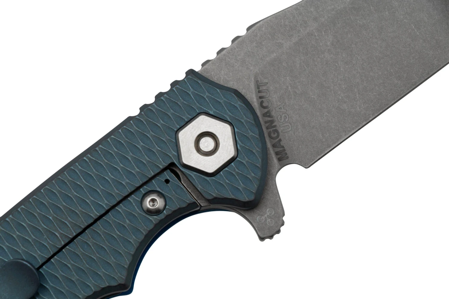 Rick Hinderer Project X, MagnaCut Clip Point, Battle Blue, Blue G10 Navaja 5 Rick Hinderer Project X, MagnaCut Clip Point, Battle Blue, Blue G10 Navaja - Imagen 5