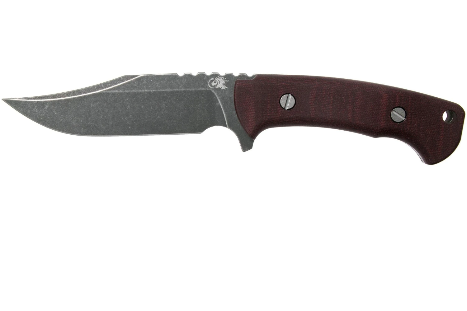 Rick Hinderer Ranch Bowie Burgundy Canvas Micarta, Battle Black, Cuchillo Bowie 1 Rick Hinderer Ranch Bowie Burgundy Canvas Micarta, Battle Black, Cuchillo Bowie