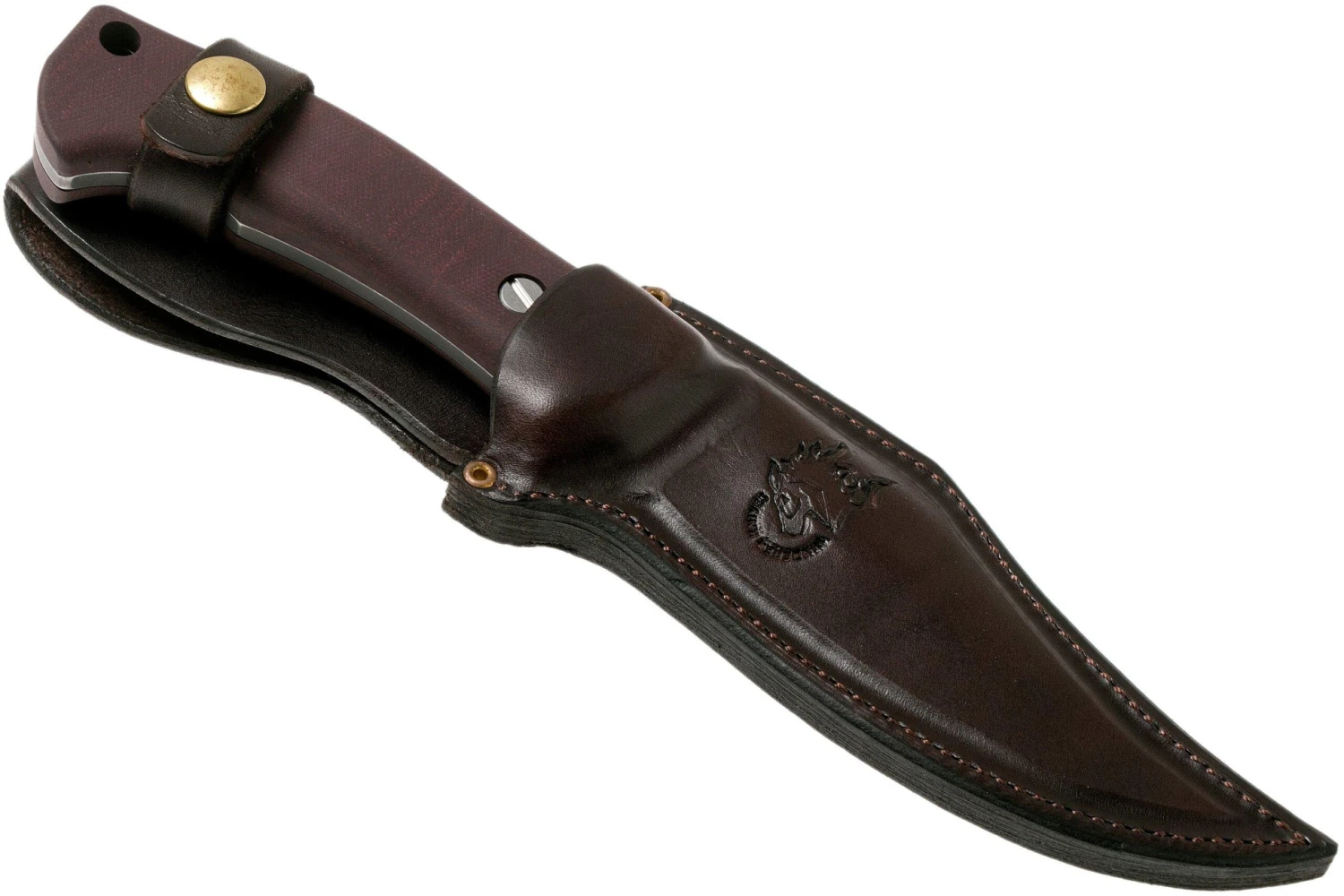 Rick Hinderer Ranch Bowie Burgundy Canvas Micarta, Battle Black, Cuchillo Bowie 7 Rick Hinderer Ranch Bowie Burgundy Canvas Micarta, Battle Black, Cuchillo Bowie - Imagen 7