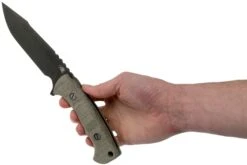 Rick Hinderer Ranch Harpoon Spanto Battle Black Green Micarta Cuchillo De Supervivencia -Tienda De Cuchillos HRK TRH SPSWBK GM 06 rick hinderer knives