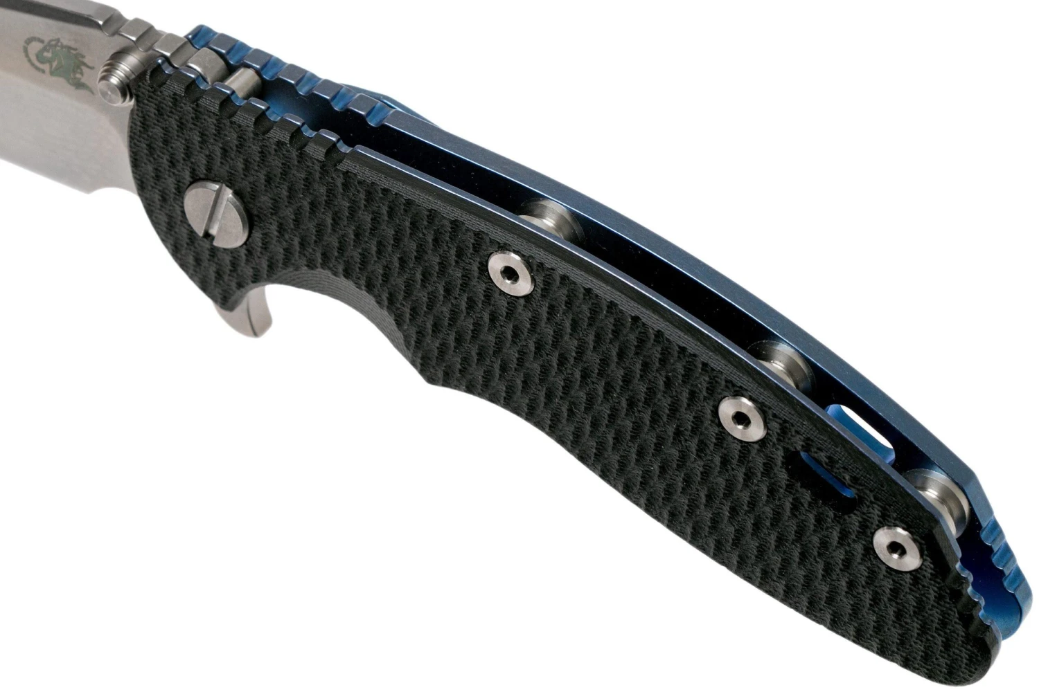 Rick Hinderer XM-18 3.5 Spanto 20CV, Blue Stonewash, Black G10 Navaja" 7 Rick Hinderer XM-18 3.5 Spanto 20CV, Blue Stonewash, Black G10 Navaja" - Imagen 7