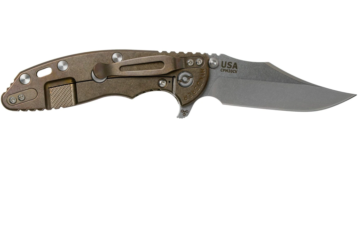 Rick Hinderer XM-18 3.5 Bowie 20CV Stonewash Bronze, OD Green G10 Navaja 2 Rick Hinderer XM-18 3.5 Bowie 20CV Stonewash Bronze, OD Green G10 Navaja - Imagen 2