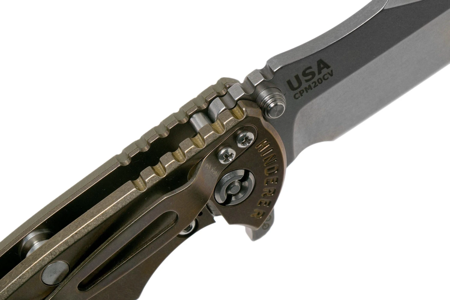 Rick Hinderer XM-18 3.5 Bowie 20CV Stonewash Bronze, OD Green G10 Navaja 6 Rick Hinderer XM-18 3.5 Bowie 20CV Stonewash Bronze, OD Green G10 Navaja - Imagen 6