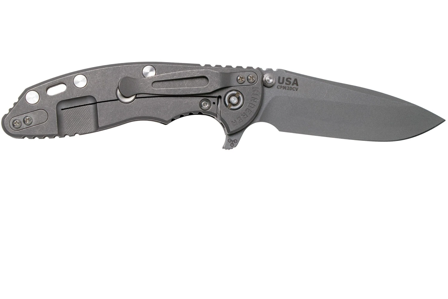 Rick Hinderer XM18 3,5” Spearpoint CPM 20CV, Working Finish, Black G10, Navaja 2 Rick Hinderer XM18 3,5” Spearpoint CPM 20CV, Working Finish, Black G10, Navaja - Imagen 2