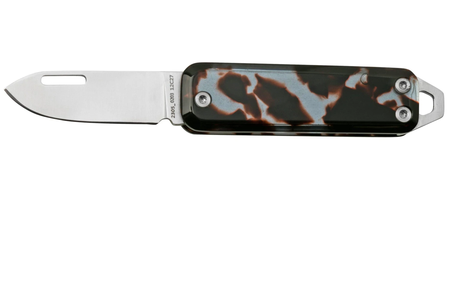 The James Brand The Elko KN117200-00 Blue Steel Tortoise Acetate, Stainless Steel, Navaja 2 The James Brand The Elko KN117200-00 Blue Steel Tortoise Acetate, Stainless Steel, Navaja - Imagen 2