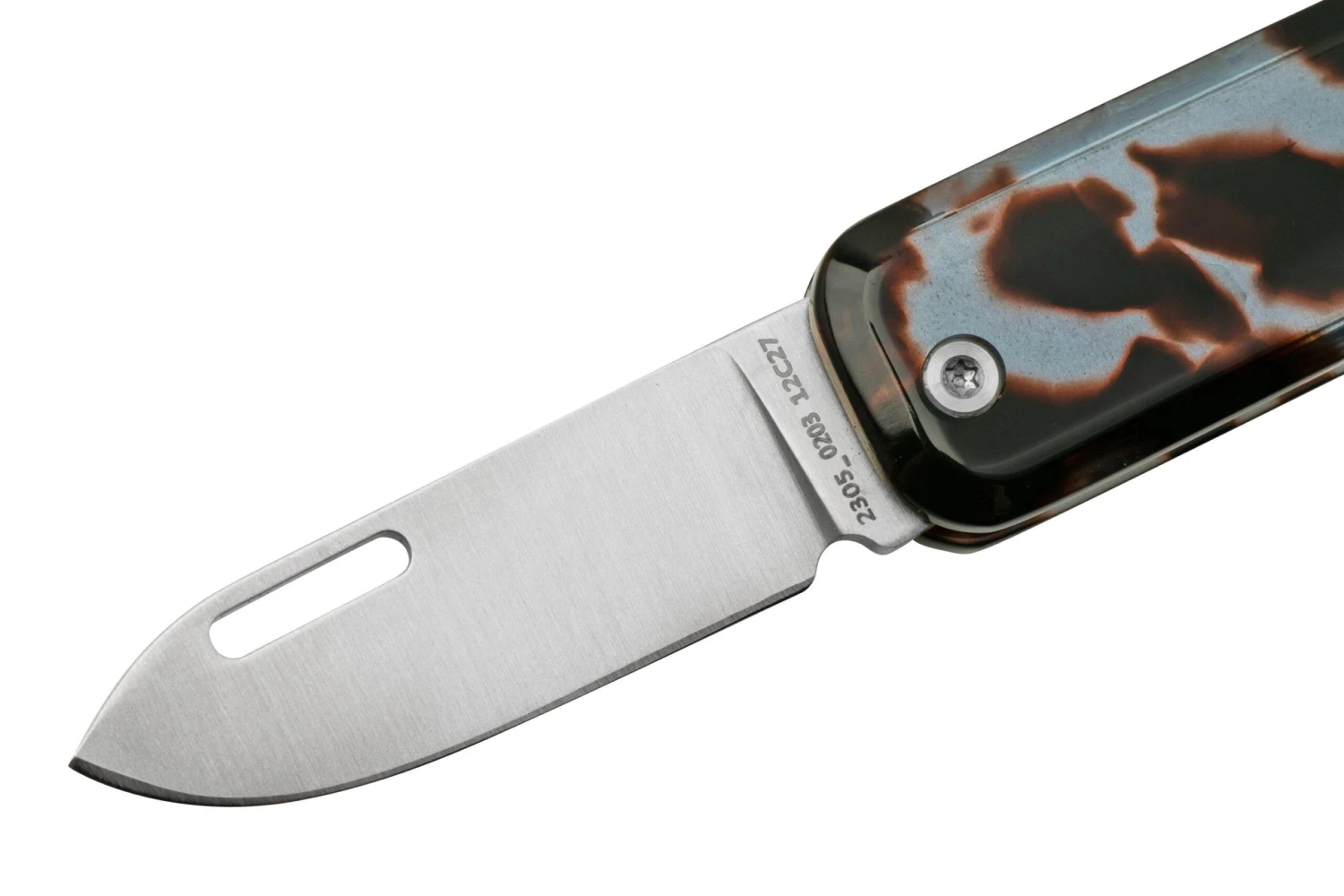 The James Brand The Elko KN117200-00 Blue Steel Tortoise Acetate, Stainless Steel, Navaja 3 The James Brand The Elko KN117200-00 Blue Steel Tortoise Acetate, Stainless Steel, Navaja - Imagen 3