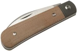Jack Wolf Laid Back Jack, Natural Canvas Micarta LAIDB-01-NAT Navaja Slipjoint -Tienda De Cuchillos JW LAIDB 01 NAT 06 jackwolf