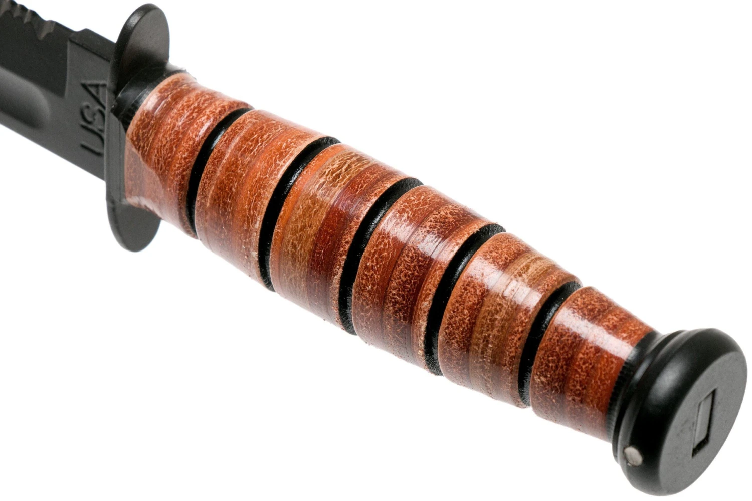 KA-BAR Short 1261 Cuchillo Fijo, Parcialmente Dentado, Funda De Cuero 4 KA-BAR Short 1261 Cuchillo Fijo, Parcialmente Dentado, Funda De Cuero - Imagen 4