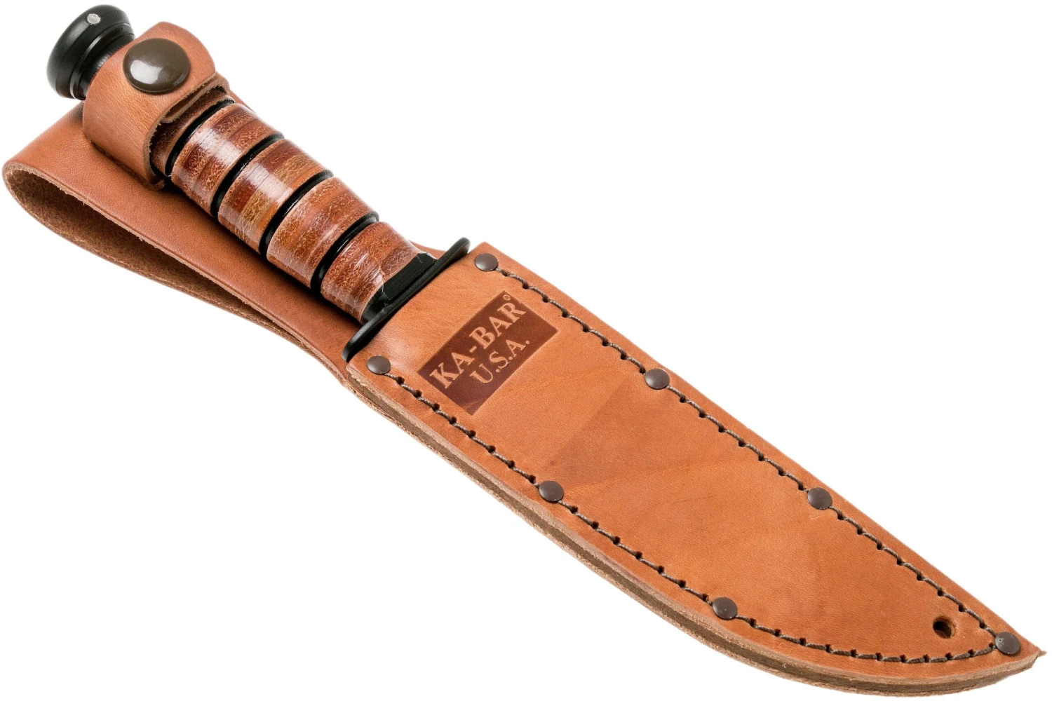 KA-BAR Short 1261 Cuchillo Fijo, Parcialmente Dentado, Funda De Cuero 7 KA-BAR Short 1261 Cuchillo Fijo, Parcialmente Dentado, Funda De Cuero - Imagen 7