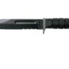 KA-BAR D2 Extreme Fighting Knife 1282, Serrated Blade, Kraton Handle, Funda De Plástico
