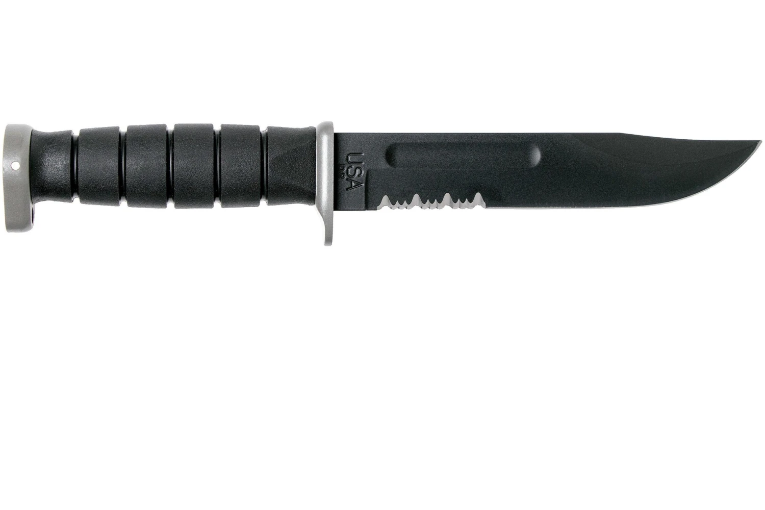 KA-BAR D2 Extreme Fighting Knife 1282, Serrated Blade, Kraton Handle, Funda De Plástico 2 KA-BAR D2 Extreme Fighting Knife 1282, Serrated Blade, Kraton Handle, Funda De Plástico - Imagen 2