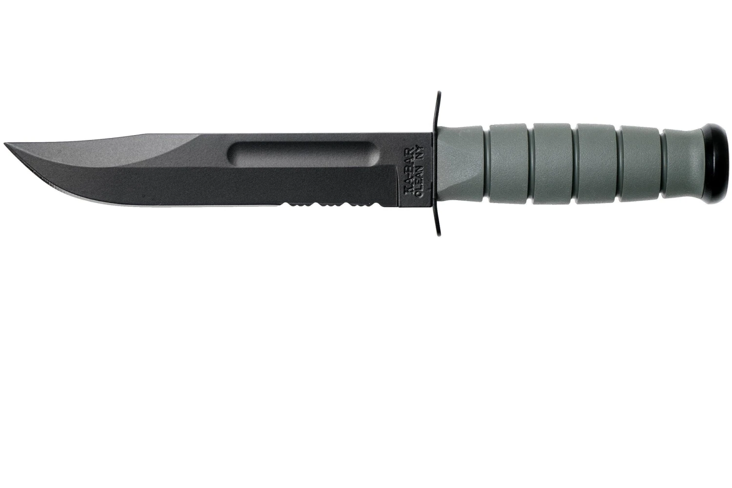 KA-BAR 5012 Foliage Green, Borde Dentado, Kraton, Plástico Funda 1 KA-BAR 5012 Foliage Green, Borde Dentado, Kraton, Plástico Funda