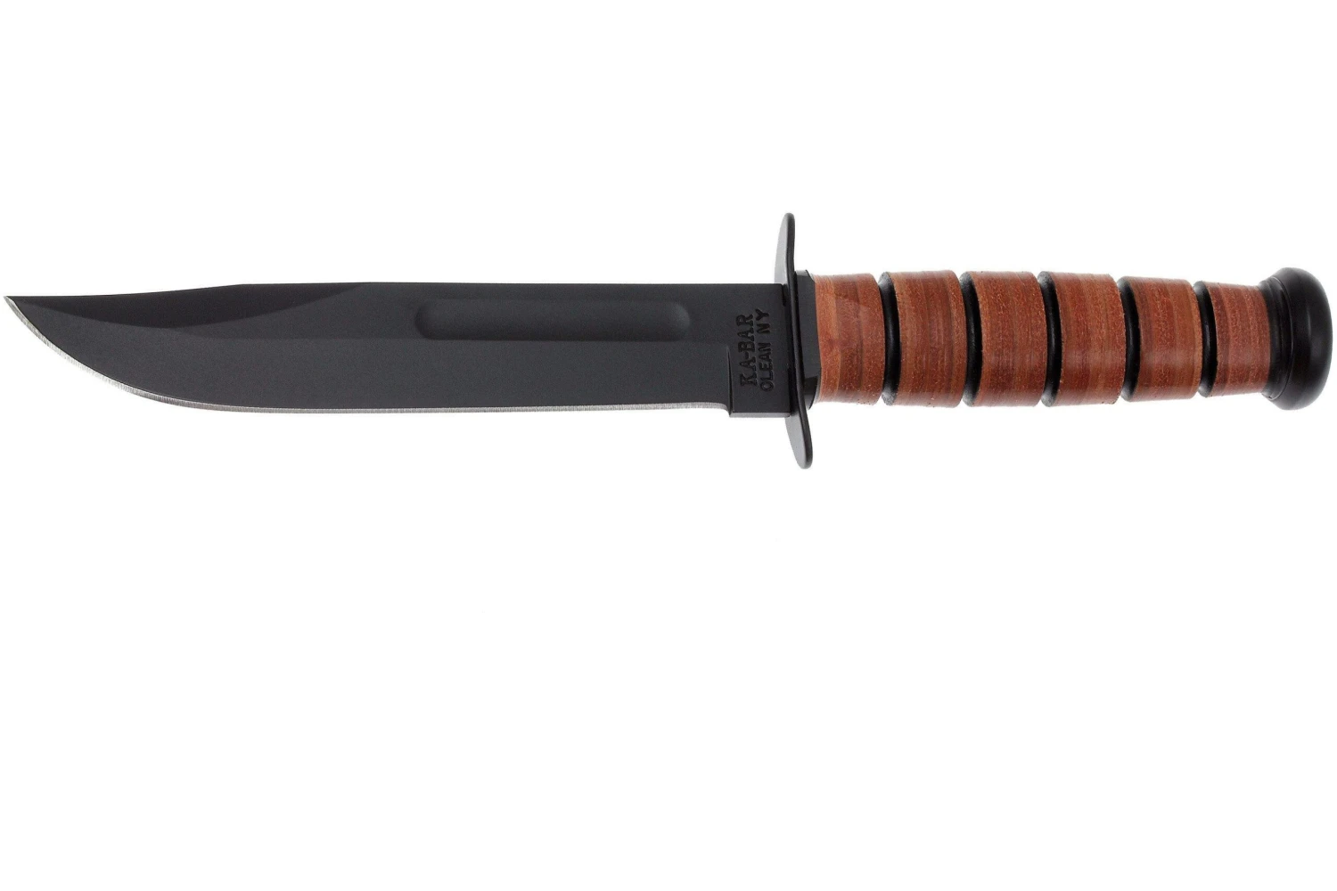 KA-BAR USMC 5017 Borde Liso, Cuero, Funda De Plástico 1 KA-BAR USMC 5017 Borde Liso, Cuero, Funda De Plástico