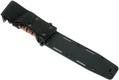 KA-BAR USMC 5018 Parcialmente Dentado, Mango De Cuero, Funda De Plástico -Tienda De Cuchillos KA5018 08 ka bar
