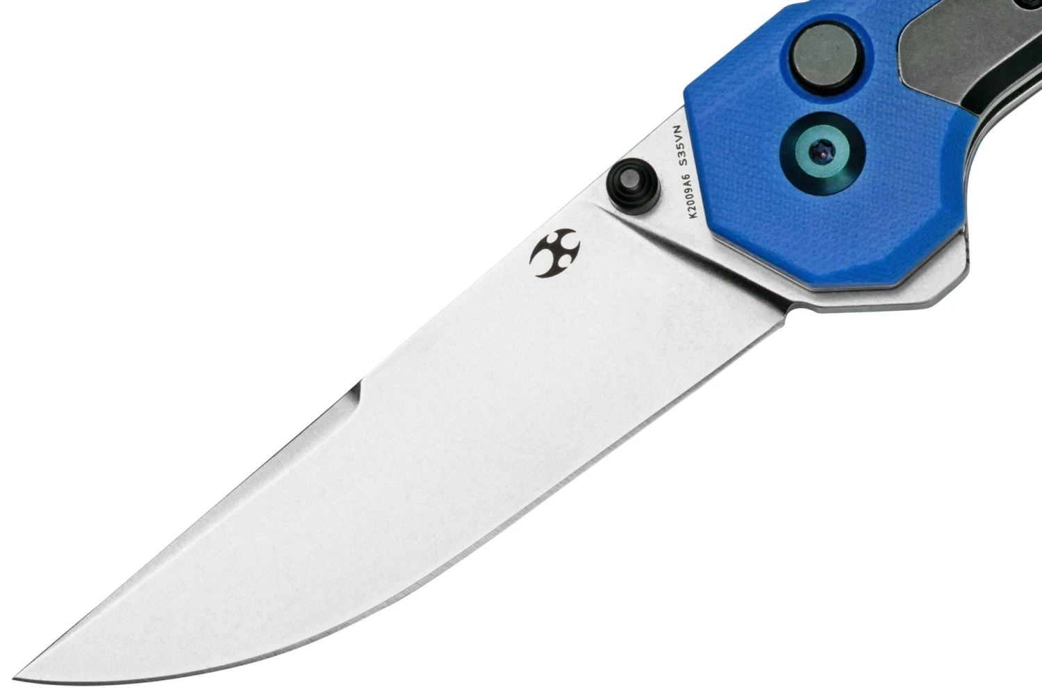 Kansept EDC Tac K2009A6 Blackwashed CPM-S35VN, Blue G10 Navaja, Diseño Mikkel Willumsen 3 Kansept EDC Tac K2009A6 Blackwashed CPM-S35VN, Blue G10 Navaja, Diseño Mikkel Willumsen - Imagen 3