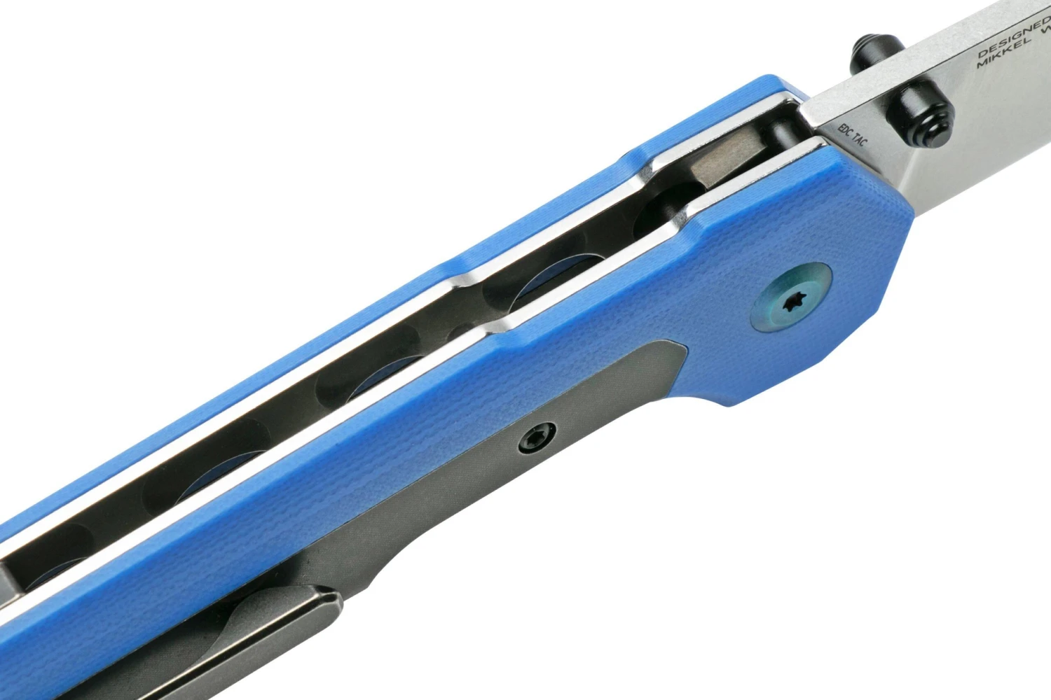 Kansept EDC Tac K2009A6 Blackwashed CPM-S35VN, Blue G10 Navaja, Diseño Mikkel Willumsen 6 Kansept EDC Tac K2009A6 Blackwashed CPM-S35VN, Blue G10 Navaja, Diseño Mikkel Willumsen - Imagen 6