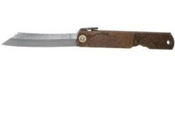 Higonokami Navaja 7,3 Cm HIGOC2, Blue Paper Steel, Brown Black Glitter