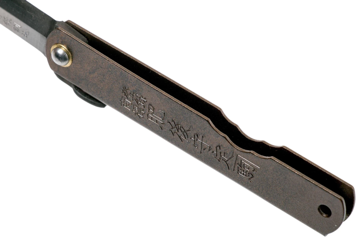 Higonokami Navaja 7,3 Cm HIGOC2, Blue Paper Steel, Brown Black Glitter 5 Higonokami Navaja 7,3 Cm HIGOC2, Blue Paper Steel, Brown Black Glitter - Imagen 5