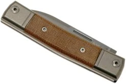 Lionsteel BestMan BM2 CVN Natural Canvas Micarta Navaja Slipjoint -Tienda De Cuchillos LI BM2 CVN 04 lionsteel