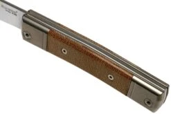 Lionsteel BestMan BM2 CVN Natural Canvas Micarta Navaja Slipjoint -Tienda De Cuchillos LI BM2 CVN 07 lionsteel