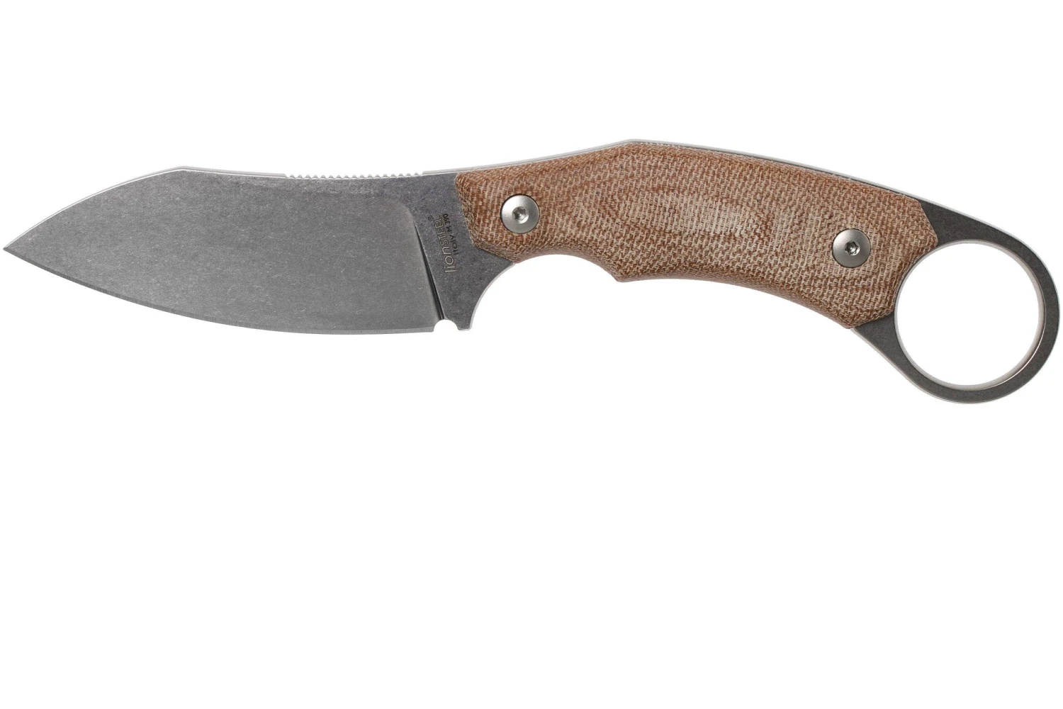 LionSteel H1 Skinner CVN Natural Canvas Micarta Cuchillo Fijo, Tommaso Rumici Design 1 LionSteel H1 Skinner CVN Natural Canvas Micarta Cuchillo Fijo, Tommaso Rumici Design