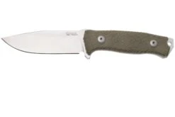 LionSteel M5 Sleipner, Green Canvas Micarta Cuchillo De Supervivencia