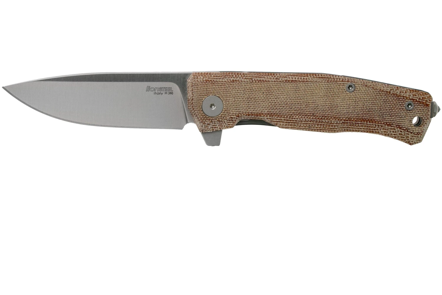 LionSteel Myto MT01-CVN Natural Canvas Micarta Navaja, Molletta Design 1 LionSteel Myto MT01-CVN Natural Canvas Micarta Navaja, Molletta Design
