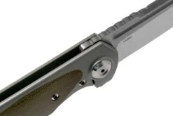 Liong Mah Warrior Two V3 Green Canvas Micarta Navaja -Tienda De Cuchillos LO WA GCM3 06 liong mah design