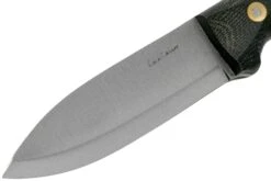 LT Wright Genesis Scandi Grind, A2, Matte Black Micarta, Leather Sheath, Cuchillo Bushcraft -Tienda De Cuchillos LT GEN SC BM LS 03 lt wright