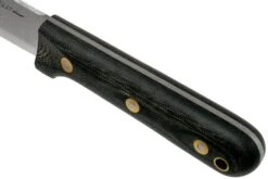 LT Wright Genesis Scandi Grind, A2, Matte Black Micarta, Leather Sheath, Cuchillo Bushcraft -Tienda De Cuchillos LT GEN SC BM LS 05 lt wright