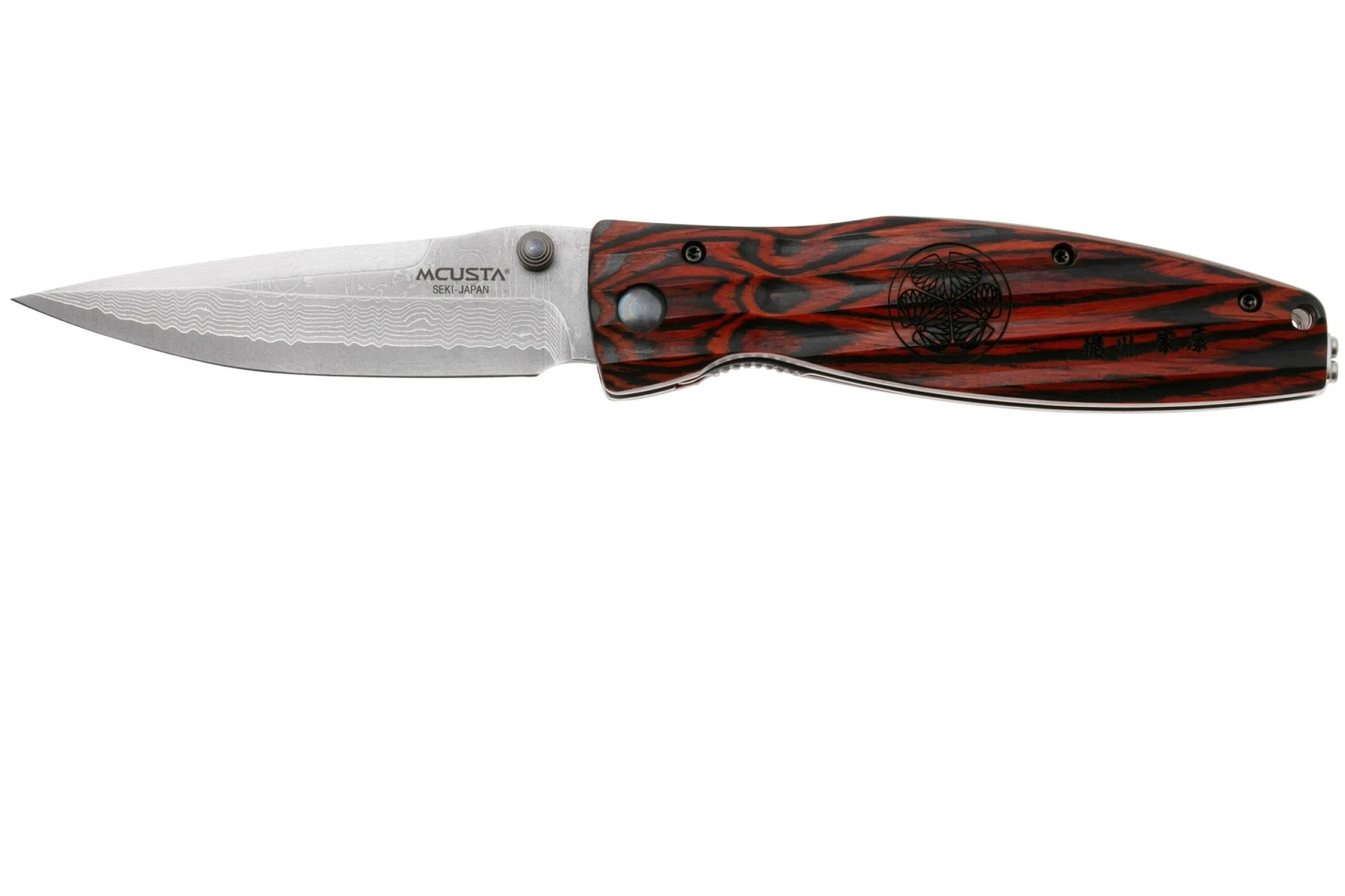 Mcusta MC-0183D Sengoku Tokugawa Ieyasu, Red Pakkawood Handle, Cuchillo De Caballero 1 Mcusta MC-0183D Sengoku Tokugawa Ieyasu, Red Pakkawood Handle, Cuchillo De Caballero