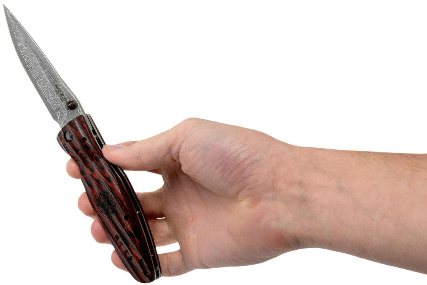 Mcusta MC-0183D Sengoku Tokugawa Ieyasu, Red Pakkawood Handle, Cuchillo De Caballero 8 Mcusta MC-0183D Sengoku Tokugawa Ieyasu, Red Pakkawood Handle, Cuchillo De Caballero - Imagen 8