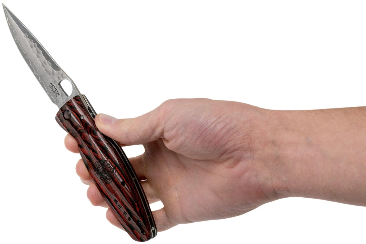 Mcusta MC-0183G Sengoku Tokugawa Leyasu SPG2, Red Pakkawood, Cuchillo De Caballero 8 Mcusta MC-0183G Sengoku Tokugawa Leyasu SPG2, Red Pakkawood, Cuchillo De Caballero - Imagen 8