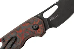 MKM Isonzo FX03-2CLD Cleaver Dark Stonewashed, Lava Flow Carbon Fibre Navaja, Diseño De Jesper Voxnaes -Tienda De Cuchillos MMK FX03 2CLD 05 mkm