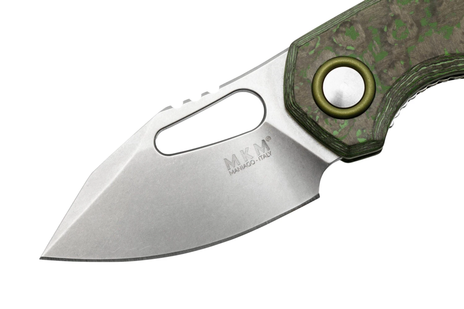 MKM Isonzo FX03-3CJ Clip Point Stonewashed, Jungle Wear Carbon Fibre Navaja, Diseño De Jesper Voxnaes 3 MKM Isonzo FX03-3CJ Clip Point Stonewashed, Jungle Wear Carbon Fibre Navaja, Diseño De Jesper Voxnaes - Imagen 3