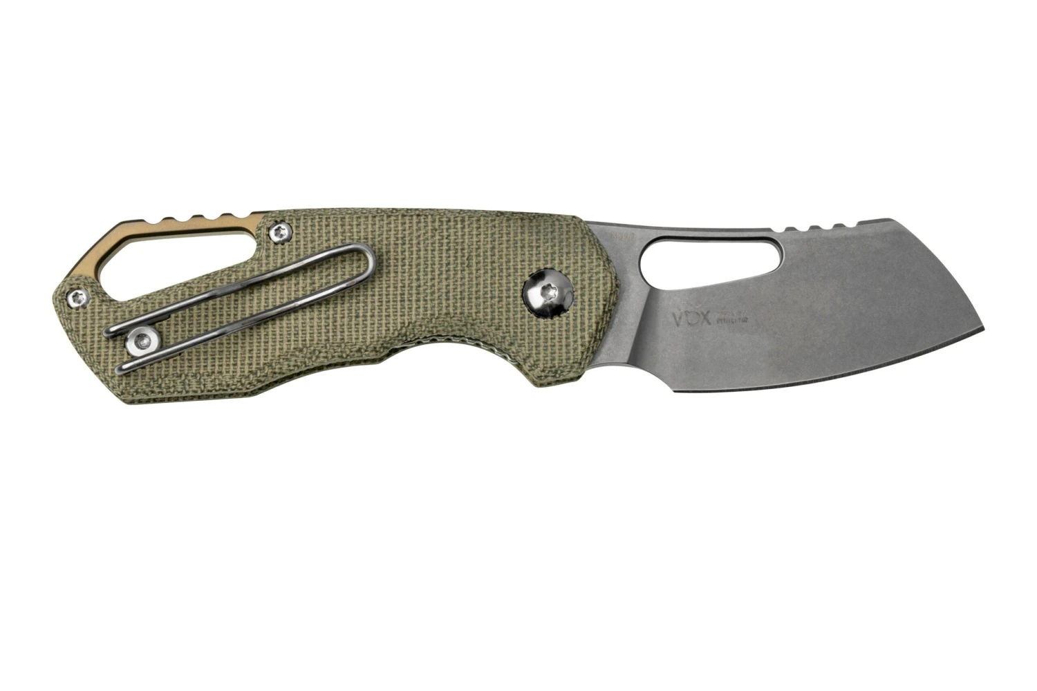 MKM Isonzo FX03M-2GC Cleaver M390, Green Canvas Micarta Navaja, Jesper Voxnaes Design 2 MKM Isonzo FX03M-2GC Cleaver M390, Green Canvas Micarta Navaja, Jesper Voxnaes Design - Imagen 2