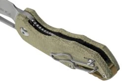 MKM Isonzo FX03M-3GC Clippoint M390, Green Canvas Micarta Navaja, Jesper Voxnaes Design -Tienda De Cuchillos MMK FX03M 3GC 04 mkm