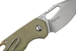 MKM Isonzo FX03M-3GC Clippoint M390, Green Canvas Micarta Navaja, Jesper Voxnaes Design -Tienda De Cuchillos MMK FX03M 3GC 05 mkm