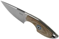 MKM Mikro 1 Drop, Stonewashed Natural Canvas Micarta Cuchillo De Cuello, Jesper Voxnaes Design -Tienda De Cuchillos MMK MR01 NC 04 mkm knives