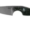 MKM Mikro 2 Wharncliffe, Stonewashed Carbon Fibre Cuchillo De Cuello, Jesper Voxnaes Design