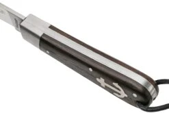 Otter Anchor Knife 172 LB Large Carbon, Smoked Oak, Stainless Anchor, Leather Strap, Navaja -Tienda De Cuchillos OR172LB 07 otter