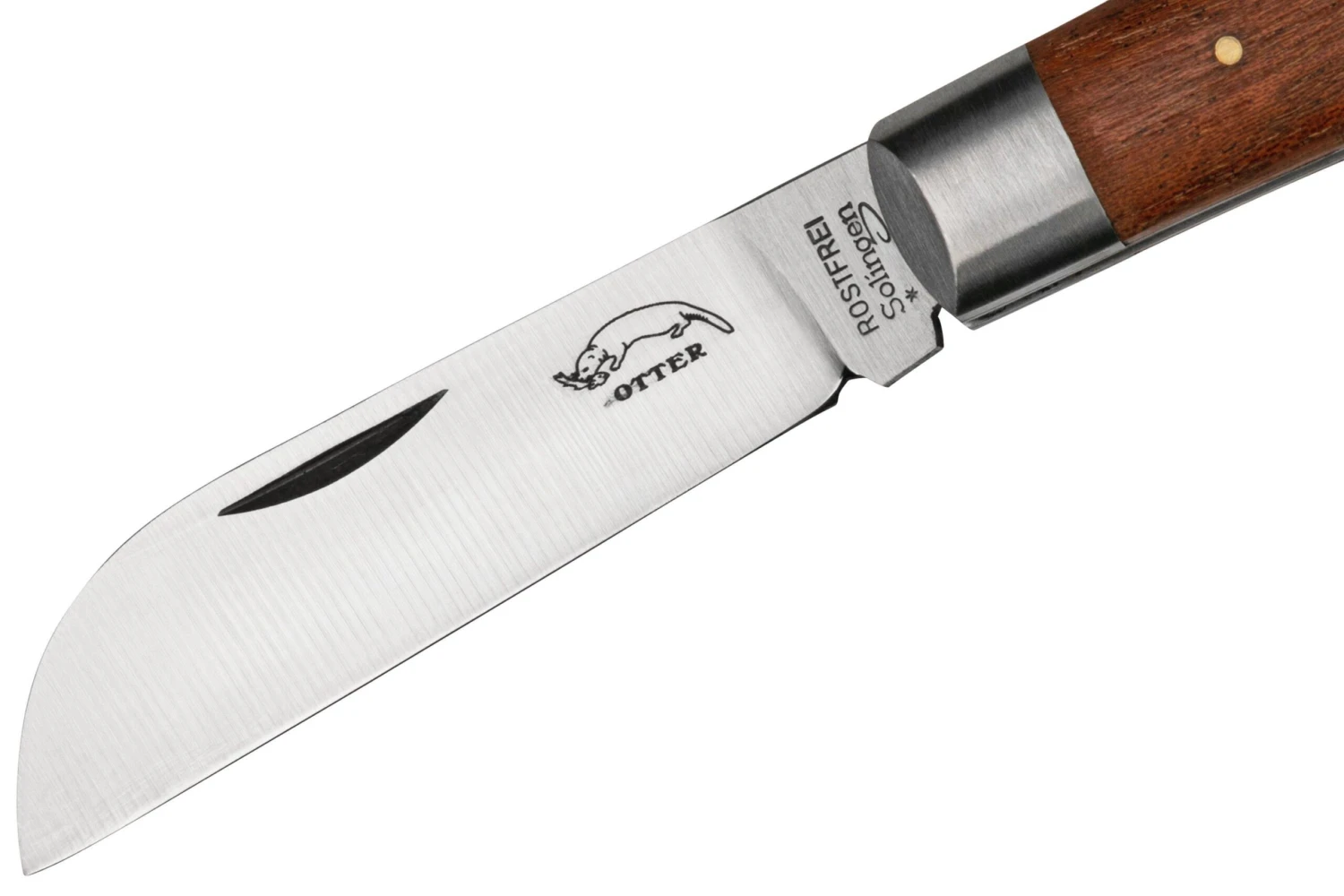 Otter Anchor Knife 173 R Small Stainless, Sapeli, Brass Anchor, Navaja 3 Otter Anchor Knife 173 R Small Stainless, Sapeli, Brass Anchor, Navaja - Imagen 3