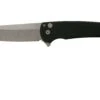 Pro-Tech Malibu 5205 Stonewashed 20CV Reverse Tanto, Black Textured Aluminum, Navaja