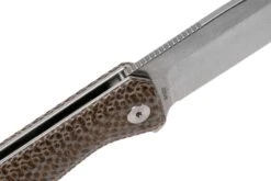 QSP Knife Pelican QS118-A1 Stonewash, Textured Brown Micarta Navaja -Tienda De Cuchillos QS118 A1 06 qsp knife